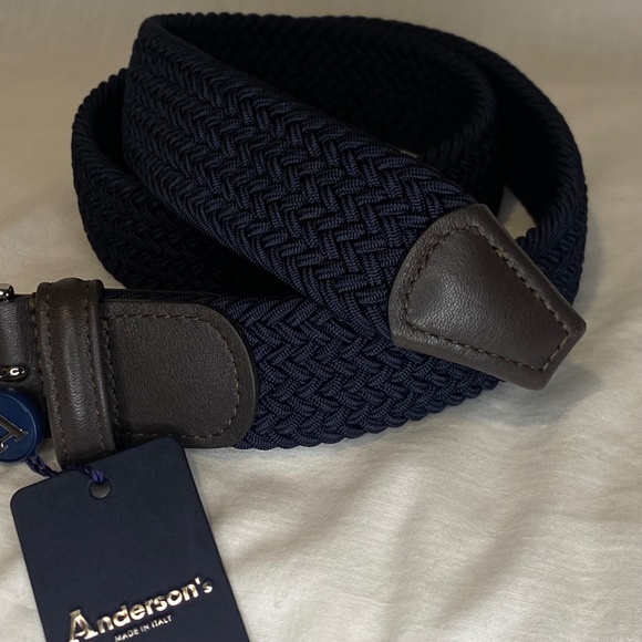 NWT - Anderson's Woven Belt - Navy - Size 32 - Picture 4 of 8